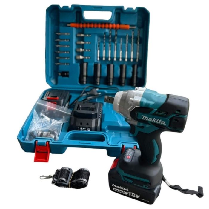 Aku udarni odvijač MAKITA sa gedorama + transportni kofer (2x baterije, punjač) - Image 2