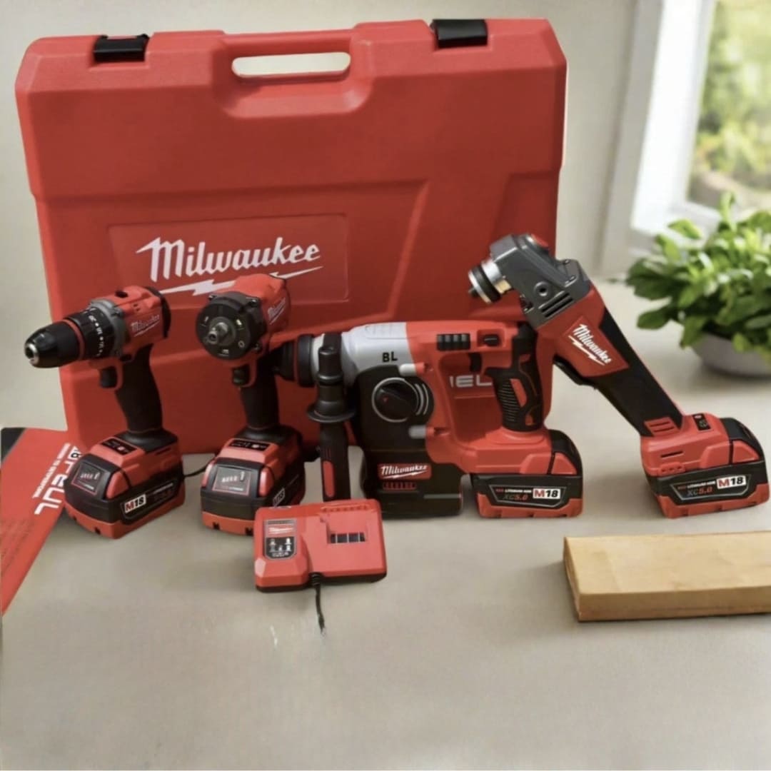 1 MILWAUKEE SET 4u1 – Štemalica, Brusilica, Udarni odvijač, Bušilica - Image 1