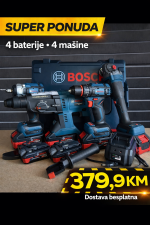 BOSCH 4u1 aku bušilica, brusilica, štemalica i odvijač 98V