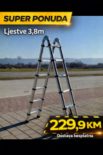 Aluminijumske višenamjenske teleskopske ljestve 3,8Metara
