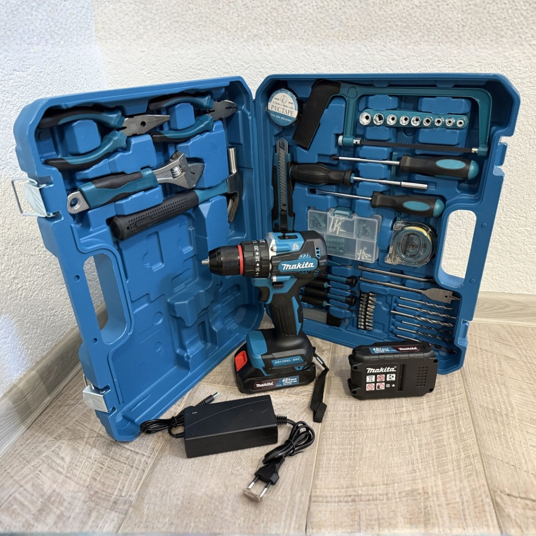 Motorka (1) MAKITA set alata, udarna bušilica, aku bušilica, alat, kofer - Image 1