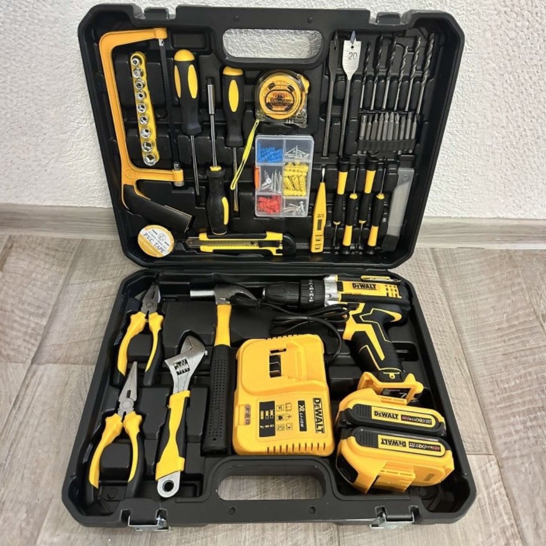 Motorka (11) DEWALT bušilica sa alatom 48V udarna bušilica/ sa čekićem + alat - Image 1